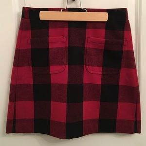 Red Buffalo Plaid A-Line Skirt